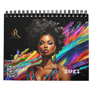 Muurkalender - EmpowHERed Excellence: Zwarte Vrouw Kalender