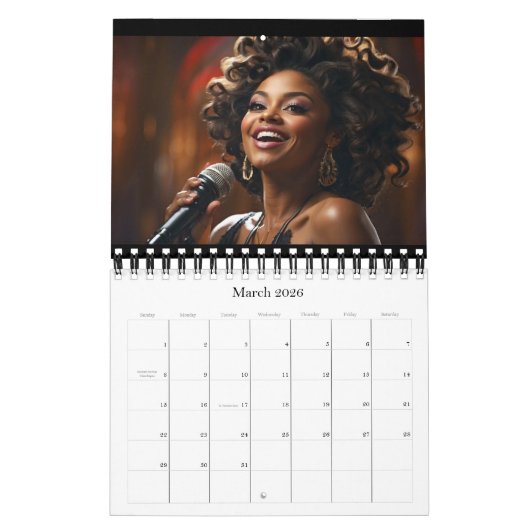 Muurkalender - EmpowHERed Excellence: Zwarte Vrouw Kalender (Mar 2026)