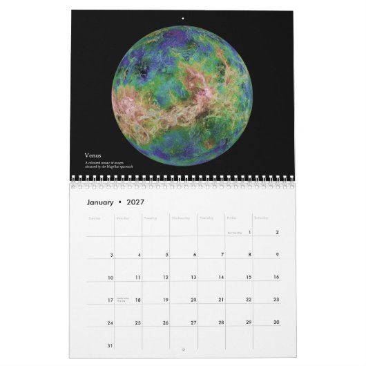 Muurkalender "The Solar System" 2012 Kalender (Jan 2027)