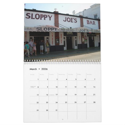 Muurkalender VAN FLORIDA Kalender (Mar 2026)