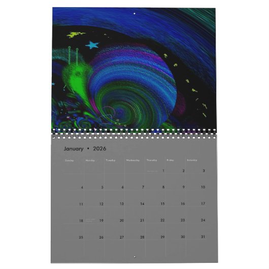 Muurkalender voor "Designer's Digital Play" Kalender (Jan 2026)