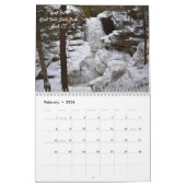 Muurkalender voor vallende wateren kalender (Feb 2026)