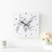 Muurkast voor zeer wollige parrots vierkante klok (Huis)