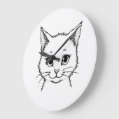 Muurklok - Cat, Kat Grote Klok (Hoek)