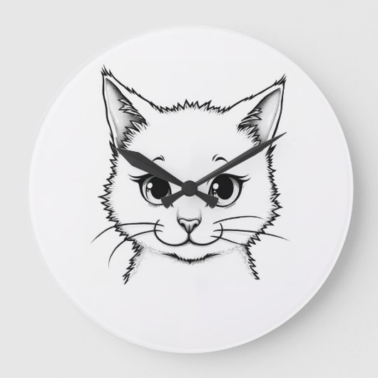 Muurklok - Cat, Kat Grote Klok (Voorkant)