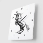 Muurklok in de Unicorn Vierkante Klok (Hoek)