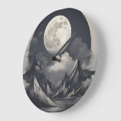 Muurklok Maan Grote Klok (Hoek)