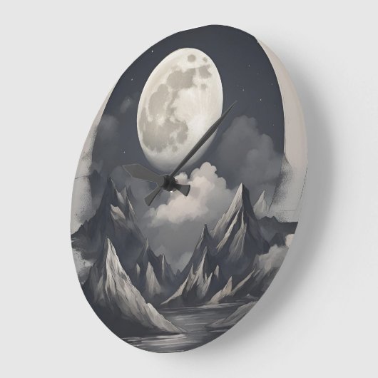 Muurklok Maan Grote Klok (Hoek)