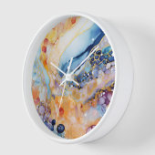 Muurklok met abstracte elementen. Stijlvol decor (Hoek)