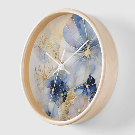 Muurklok met creatief afbeelding. Abstracte bloeme (Hoek)