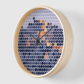 Muurklok met kleurrijke stippen (Hoek)