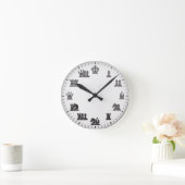 Muurklok met schaakthema ronde klok (Huis)