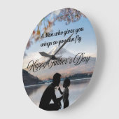 Muurklok met Vaderdag-thema Grote Klok (Hoek)