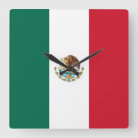 Muurklok met vlag Mexico