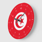 Muurklok met vlag Tunesië Grote Klok (Hoek)