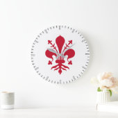 Muurklok met vlag van Florence, Italië Grote Klok (Huis)