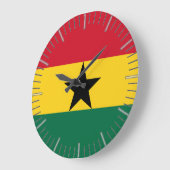Muurklok met vlag van Ghana Grote Klok (Hoek)