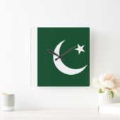 Muurklok met vlag van Pakistan Vierkante Klok (Huis)