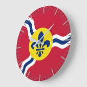 Muurklok met vlag van St. Louis, Missouri Grote Klok (Hoek)