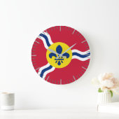 Muurklok met vlag van St. Louis, Missouri Grote Klok (Huis)