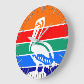 Muurklok met vlag van St. Petersburg, Florida Grote Klok (Hoek)