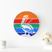 Muurklok met vlag van St. Petersburg, Florida Grote Klok (Huis)