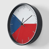Muurklok met vlag van Tsjechië (Hoek)