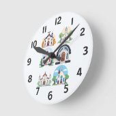 Muurklok ontwerp met een vleugje Christelijk geloo Ronde Klok (Hoek)