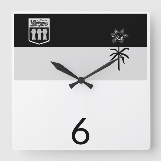 Muurklok - Saskatchewan Vierkante Klok (Voorkant)