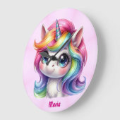 Muurklok schattige eenhoorn grote klok (Hoek)