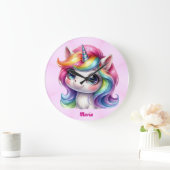 Muurklok schattige eenhoorn grote klok (Huis)