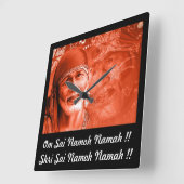 Muurklok - Square - Sai baba Vierkante Klok (Hoek)