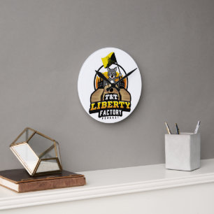 Muurklok van T&T Liberty Factory Ronde Klok