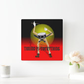 Muurklok voor drummers vierkante klok (Huis)