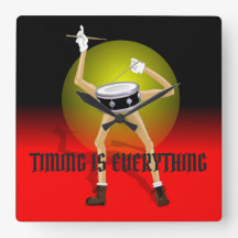 Muurklok voor drummers