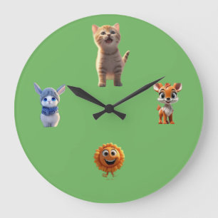Muurklok voor kinderen met leuke ontwerpen grote klok