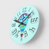 Muurklok voor kinderkamers ronde klok (Hoek)