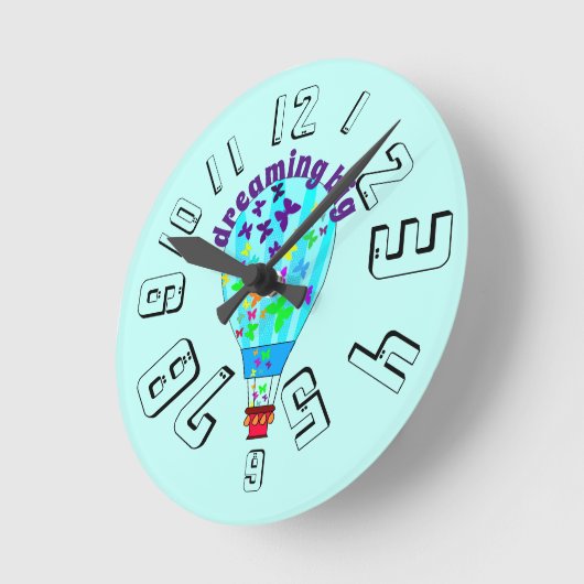 Muurklok voor kinderkamers ronde klok (Hoek)