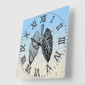 Muurklok voor medisch centrum vierkante klok (Hoek)