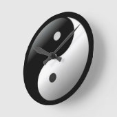 MuurkLok Yin Yang  Ronde Klok (Hoek)