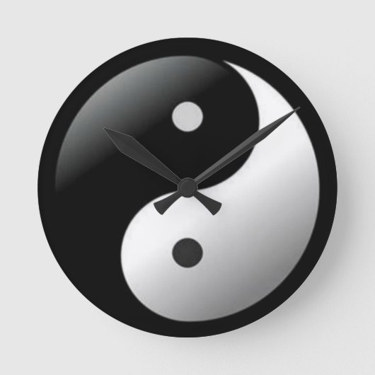MuurkLok Yin Yang  Ronde Klok (Voorkant)
