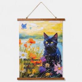  muurkunst, Bloemenmuur opknoping, Hangend Wandkleed