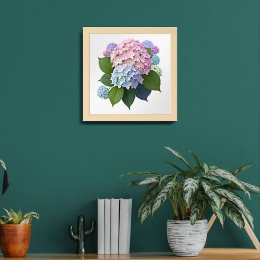 Muurkunst Botanische Hortensia's Floral Poster
