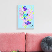 Muurkunst; Dag met een Humming Bird Canvas Afdruk (Insitu (Woonkamer))