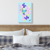 Muurkunst; Dag met een Humming Bird Canvas Afdruk (Insitu (Slaapkamer))