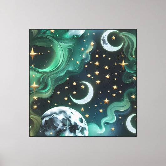 Muurkunst – Droom Emerald Hemel Canvas Print (Voorkant)