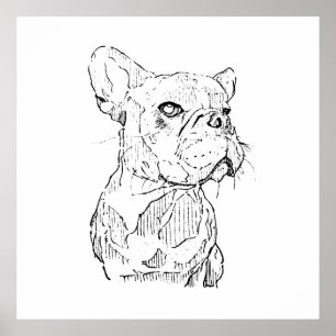 Muurkunst Franse Bulldog, Persoonlijk Poster