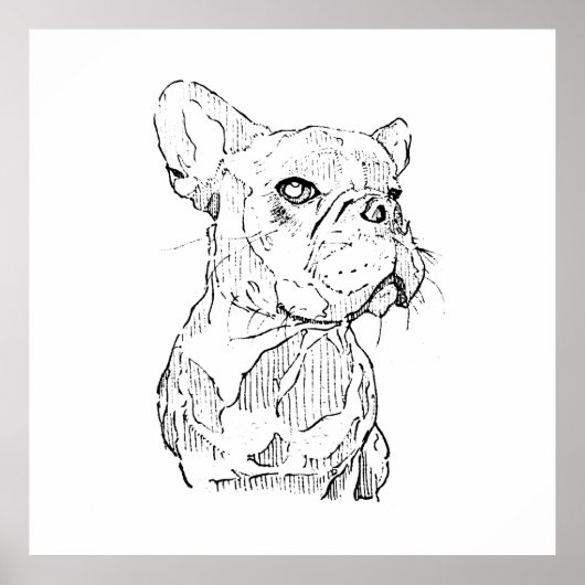 Muurkunst Franse Bulldog, Persoonlijk Poster (Voorkant)