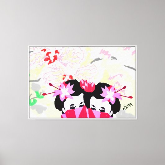 Muurkunst: Liefdeslied Canvas Afdruk (Voorkant)