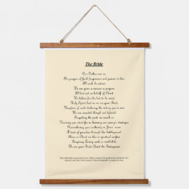 Muurkunst met de titel 'The Bride' huis of cadeau  Hangend Wandkleed